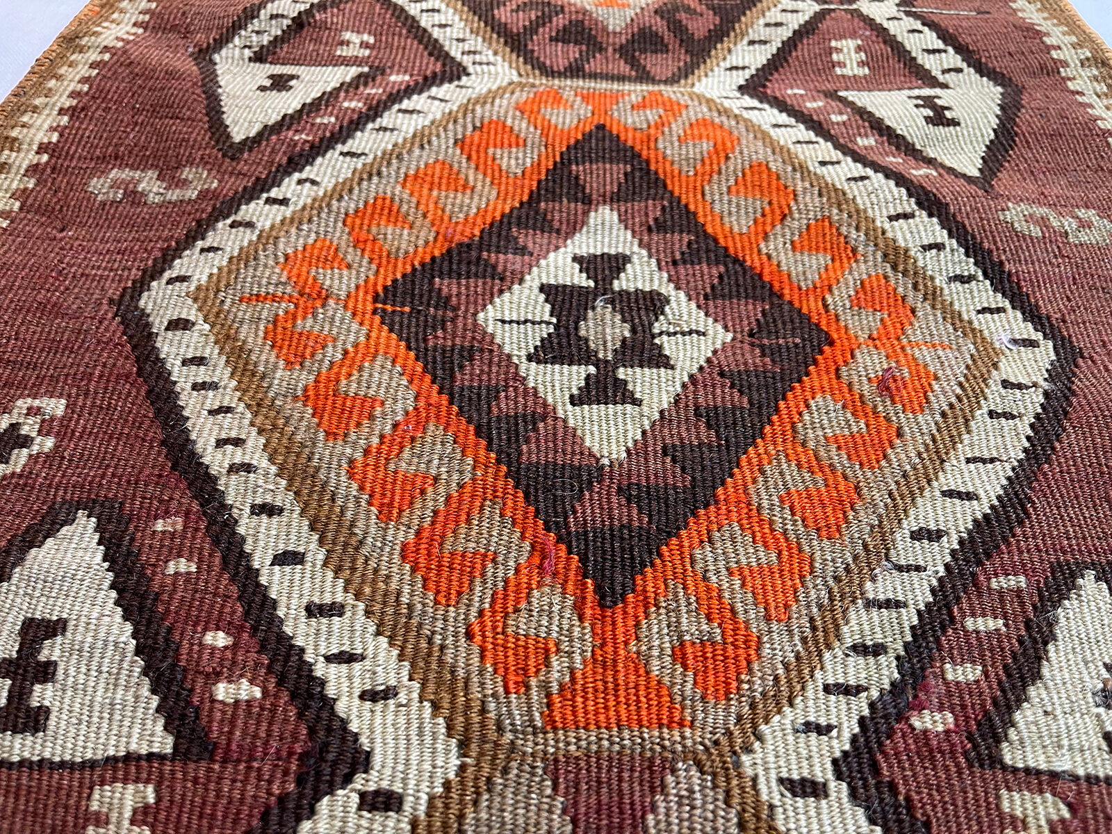 Vintage turkish kilim rug , 95 x 48 cm
