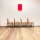 Mid century cherry wood dining chairs by Georg Leowald for Wilkhahn, Set of 4, Germany,1950s