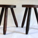 Pair of stools tripods circa 70