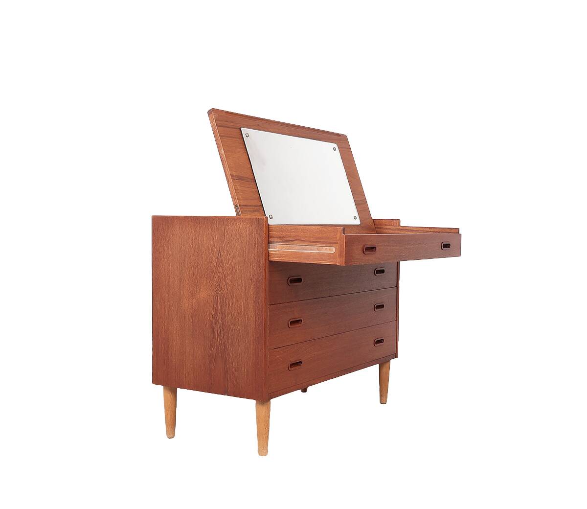 Danish design teak chest of drawers with dressing table, 1960s