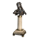 Buste de la Vierge en argent, colonne en marbre