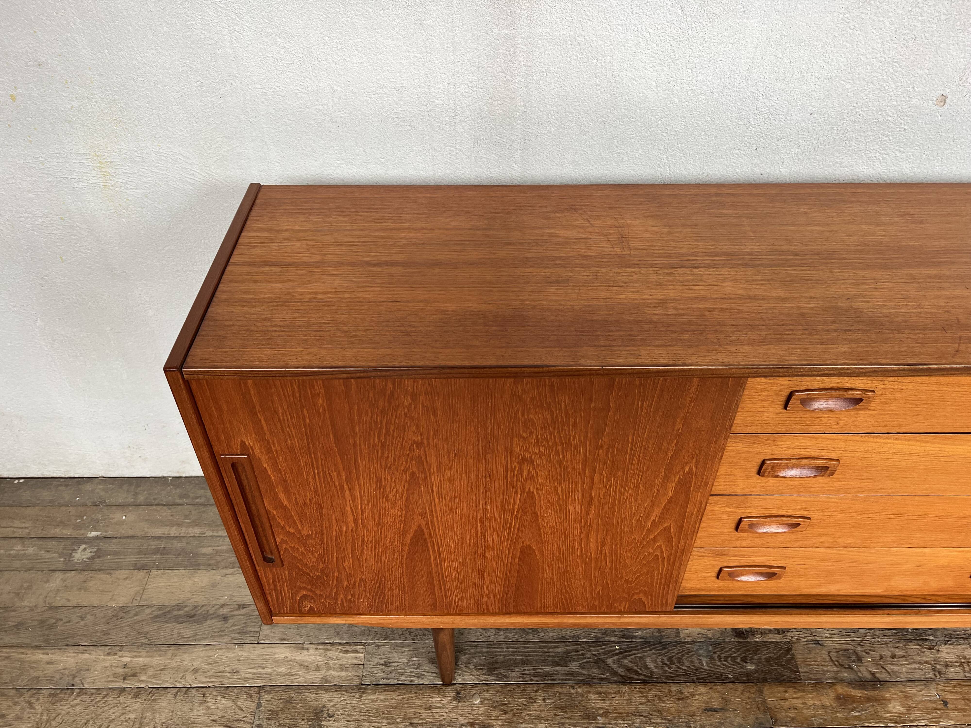 Scandinavian sideboard in vintage teak design 1960