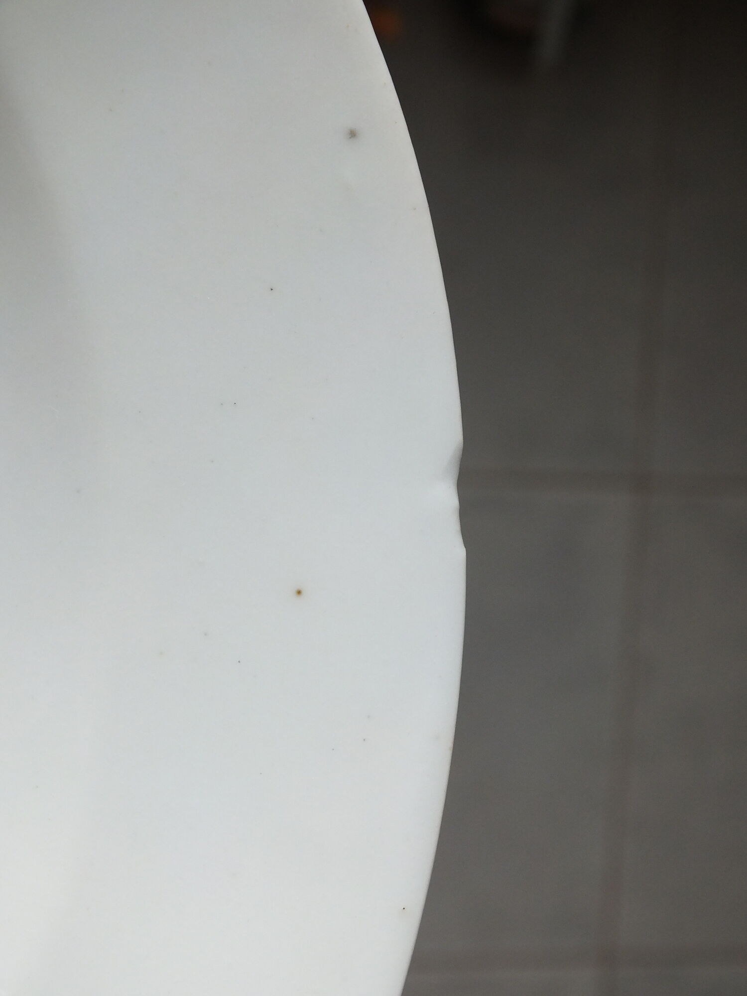 Old white porcelain drainer plate 19th - faisselle