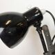 Lampe murale à ciseaux en émail noir industriel, années 1950