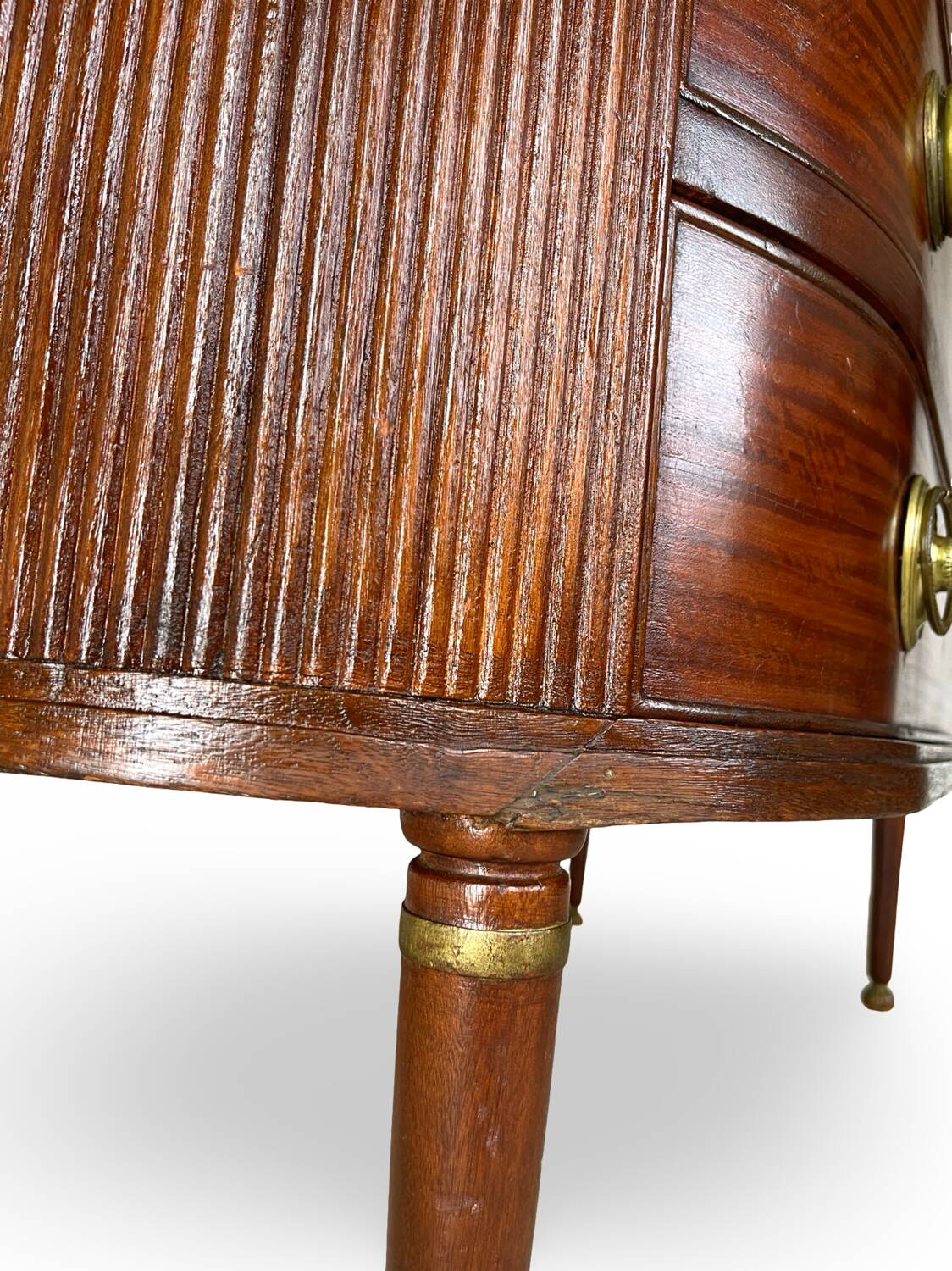 Large half-moon shaped chest of drawers/hall console, 1930s/1940s.