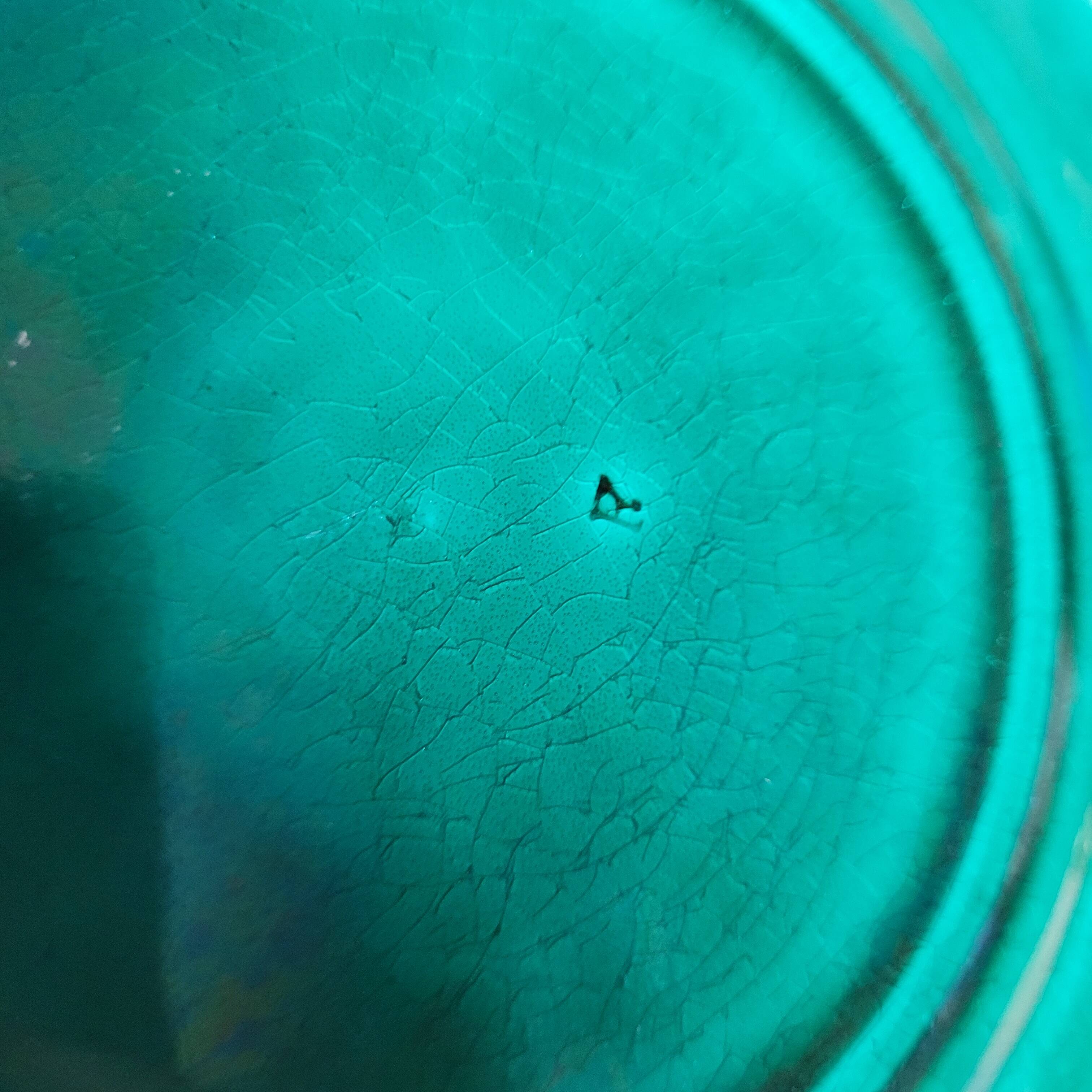 La Redoute x Selency set of 4 green barbotine plates