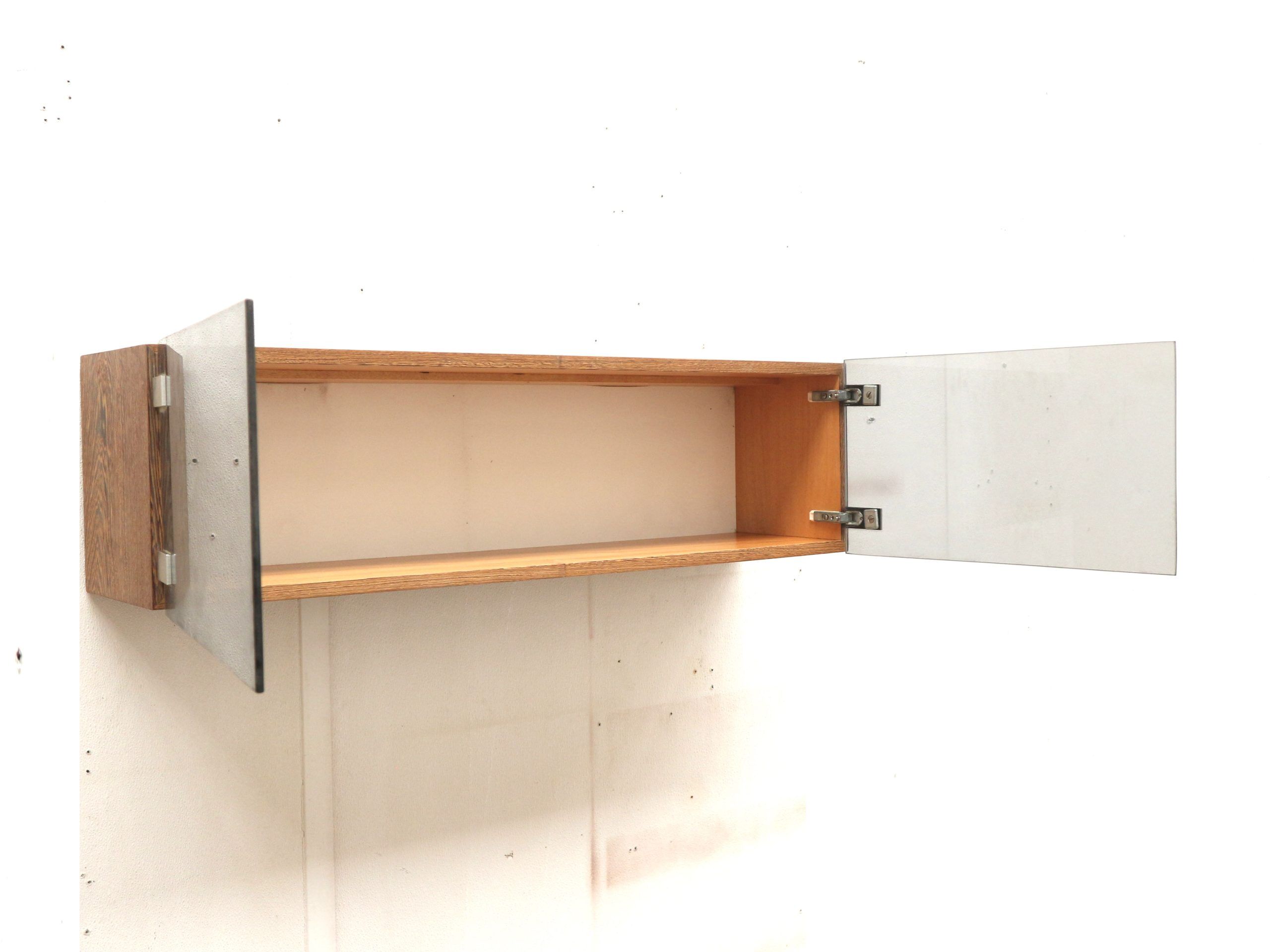 Vintage wall-mounted wengé sideboard by Banz Bord, 1970s