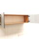 Vintage wall-mounted wengé sideboard by Banz Bord, 1970s