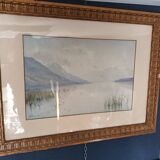 Pastel landscape signed ambroise 1914