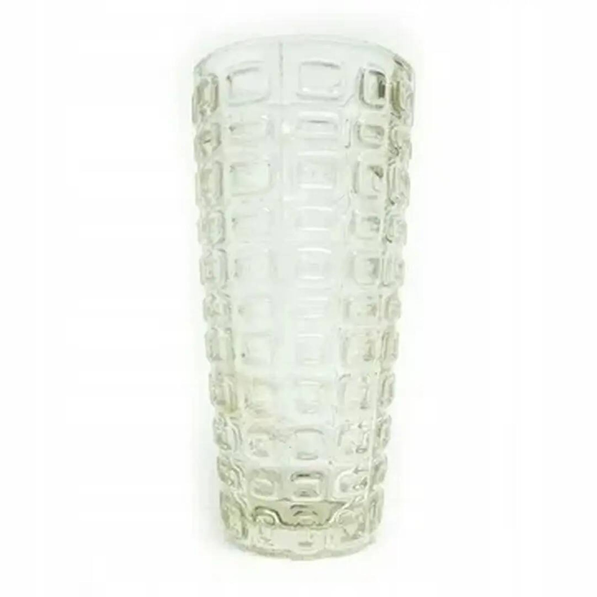 Vulkany vase, mid-century modern, olive soda glass, designed by J.S. Drost, Poland, 1970s