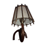 1960s rattan wall sconce