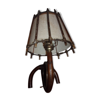 1960s rattan wall sconce