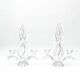 2 Candle holders "Fleur de Lys" – Cristal Art Vannes France – 1960
