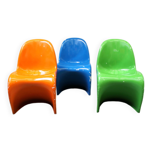 Suite de 3 chaises Verner - vitra