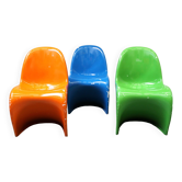 Set of 3 Verner Panton chairs, Vitra
