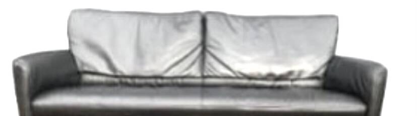 Canapé en cuir noir haut de gamme, canapé De Sede