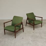 Paire de fauteuils vert GMF 64 par
Edmund Homa, Pologne 1960