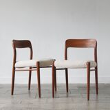 Model 75 Dining Chairs by Niels Otto Moller for J.L. Møllers, Set of 2
