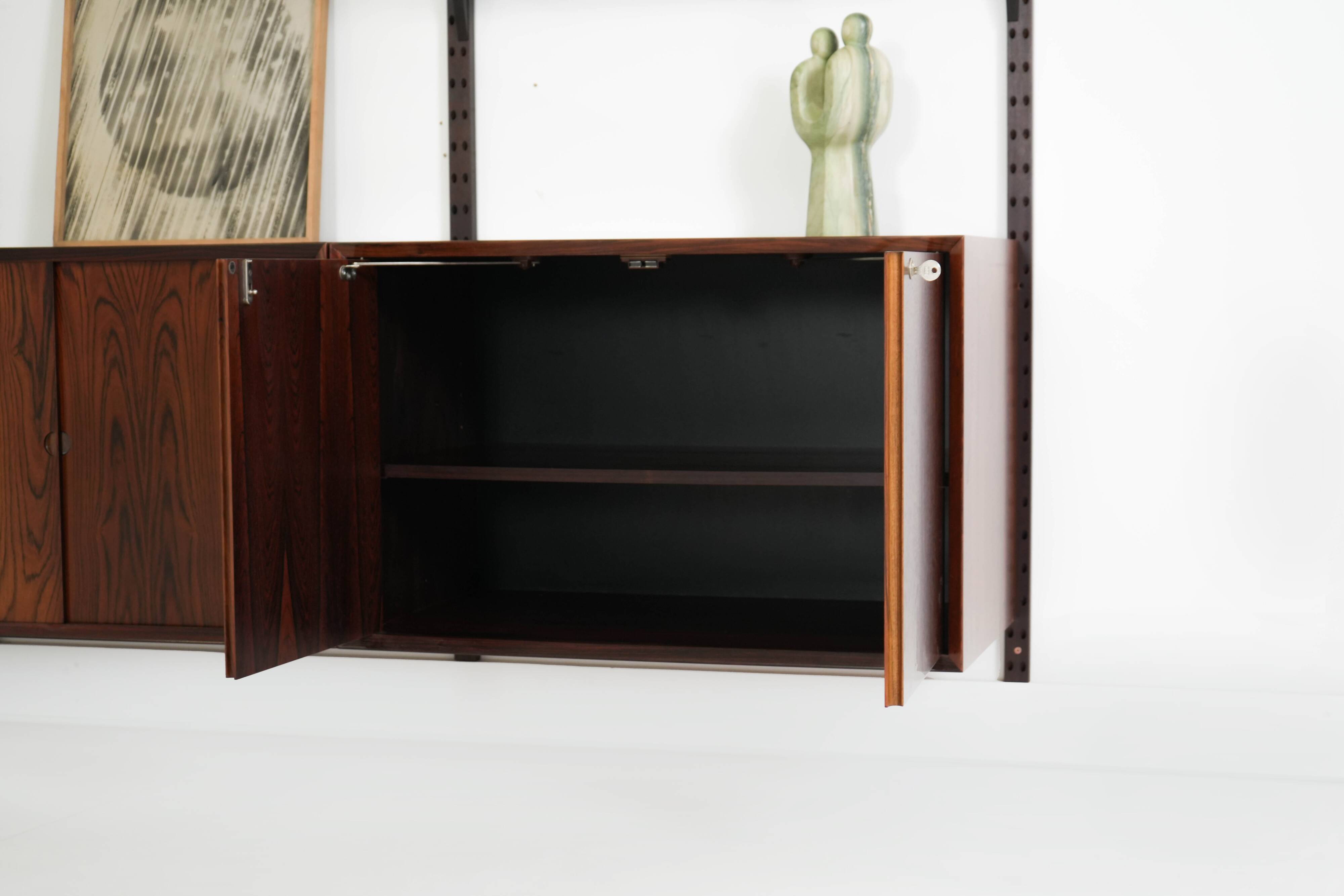Modular shelving by Poul Cadovius, rosewood, 1970s