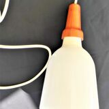 Suspension nordlux de 1.70 m de longueur en verre et bois style scandinave