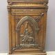 Henri II Style Oak Bonnetière with Joan of Arc Decor, Late 19th Century