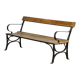 Banc de parc en fer riveté, années 1920