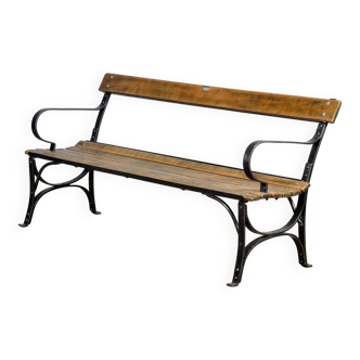 Banc de parc en fer riveté, années 1920