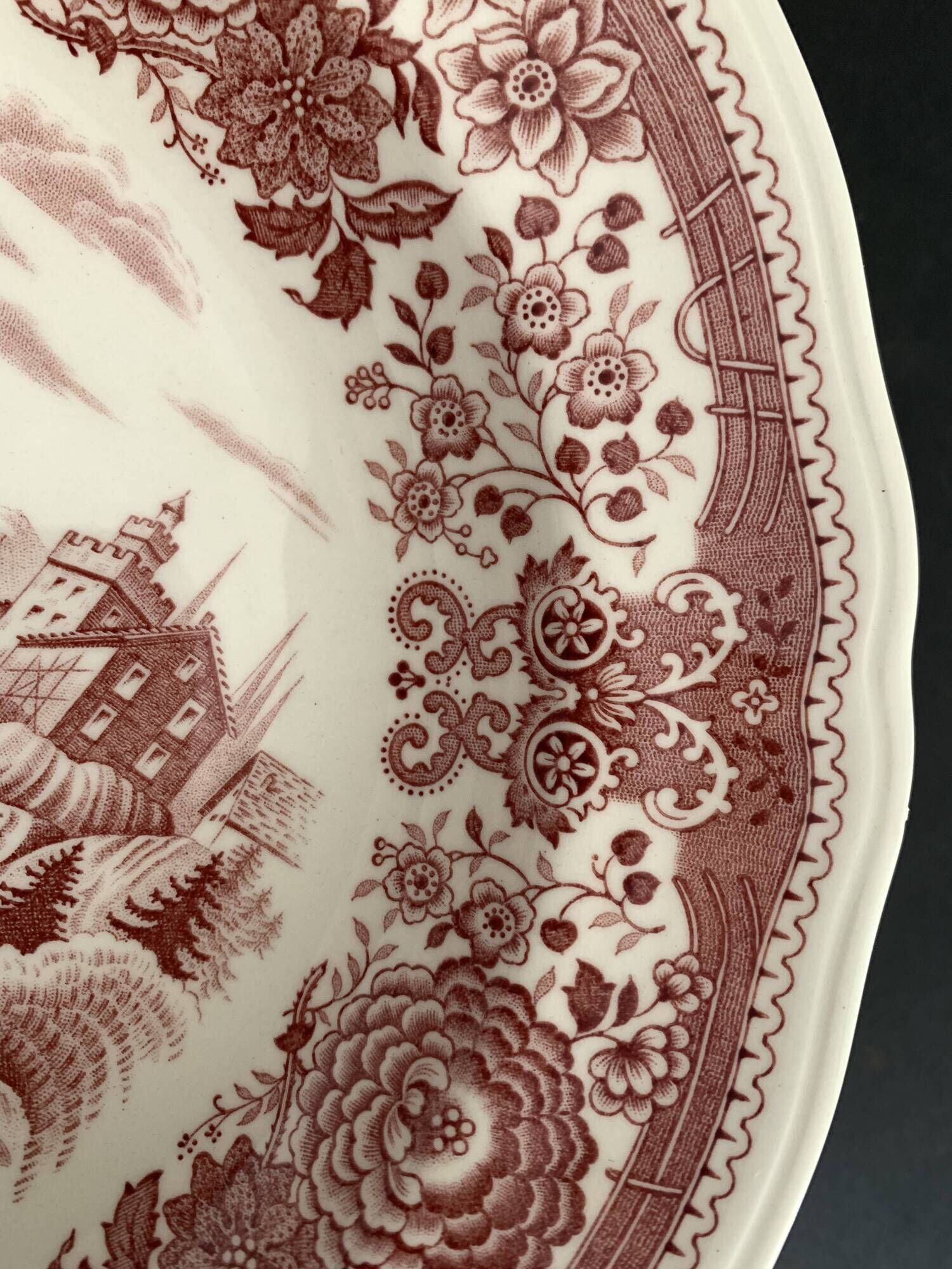 6 hollow plates Villeroy and Boch, red Burgenland model
