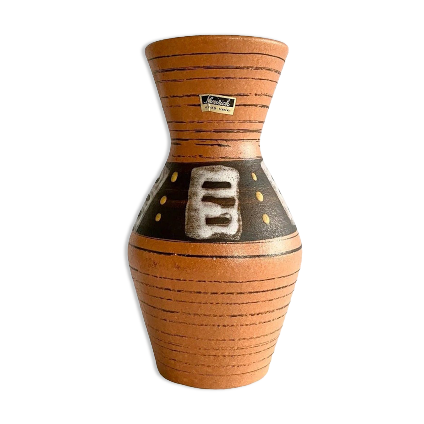 Vintage West German Vase with fat lava glaze