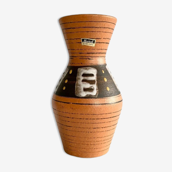 Vase vintage ouest-allemand avec glaçure de lave grasse