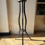 Napoleon III Empire period stool in blackened wood.