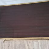 Old end of sofa / Service table with magazine holder / 60s / brass