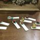 Set of 9 fruit-decorated knife rests from the 1930s.