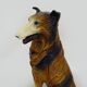 Life-size ceramic collie dog sculpture from the 1960s
