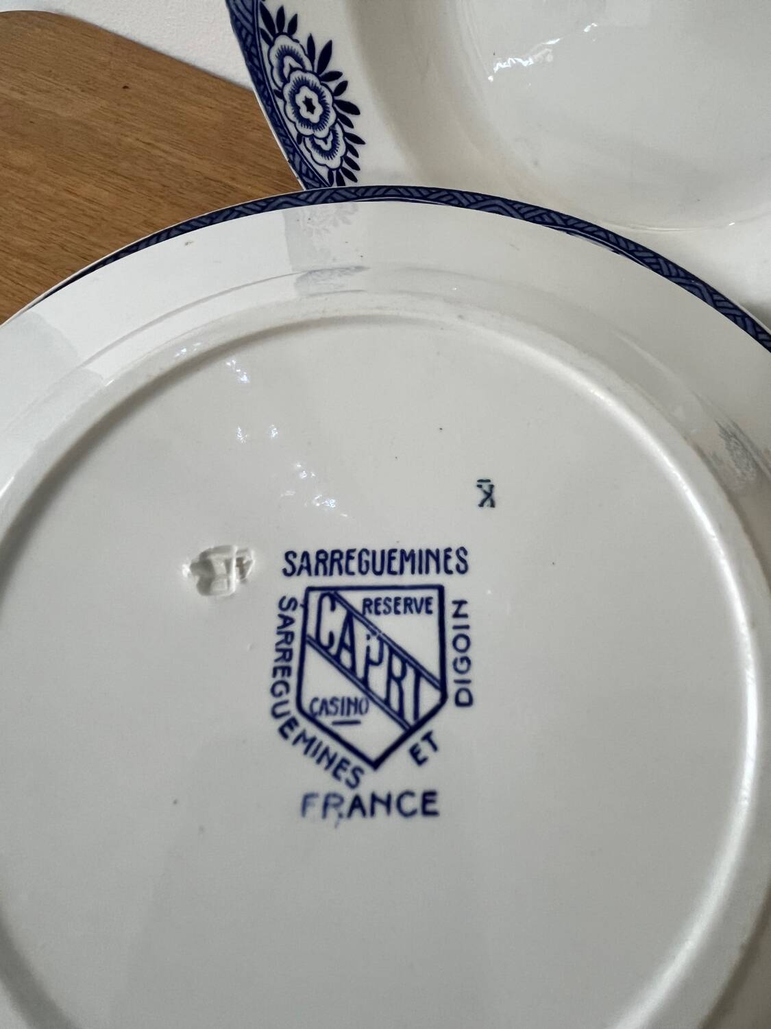 Set of 6 "Capri" plates Digoin Sarreguemines