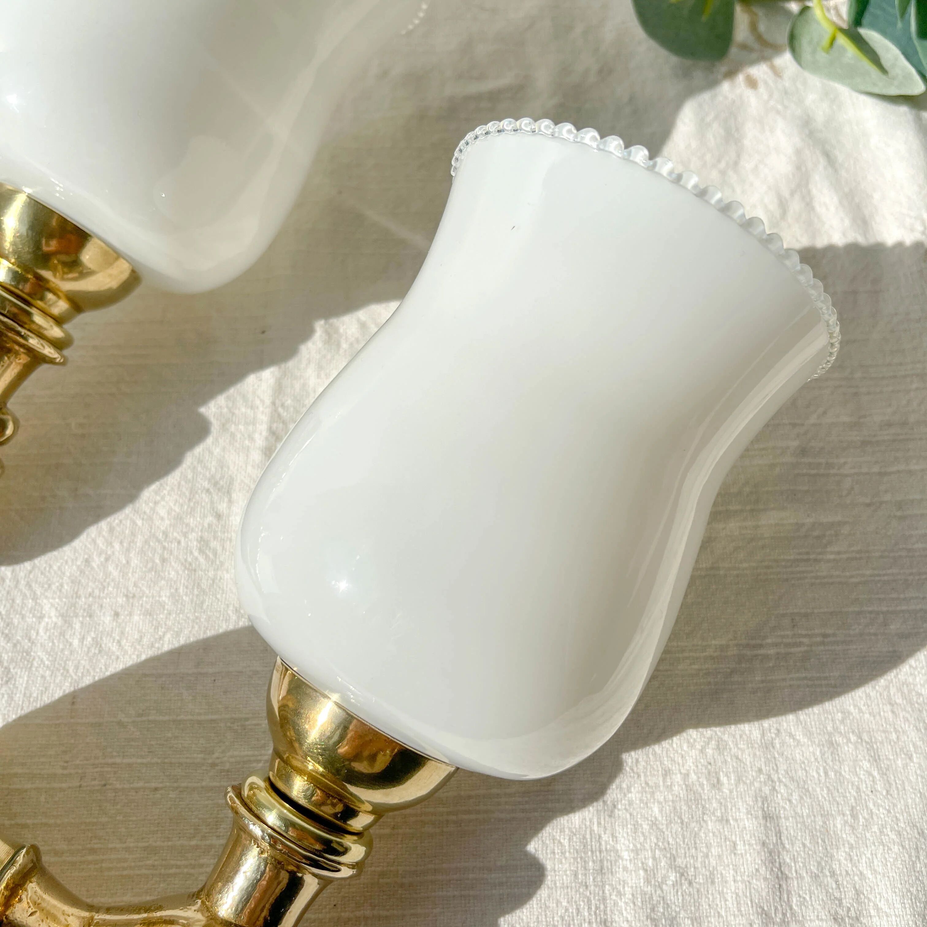 Pair of vintage brass wall sconces – Maison Jansen, 1960s