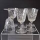 6 large wine glasses in semi-crystal from VMC in good condition.