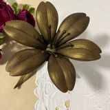 Vintage brass metal ashtray flower