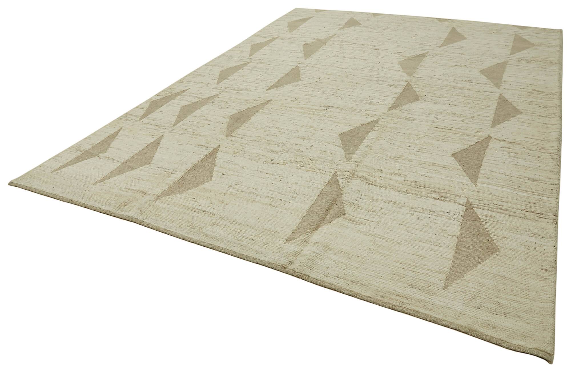 Handmade Tribal Decorative 311 cm x 417 cm Beige Wool Carpet
