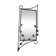 Designer mirror with gray metal surround 89x37cm
