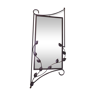 Miroir design avec entourage métal gris 89x37cm