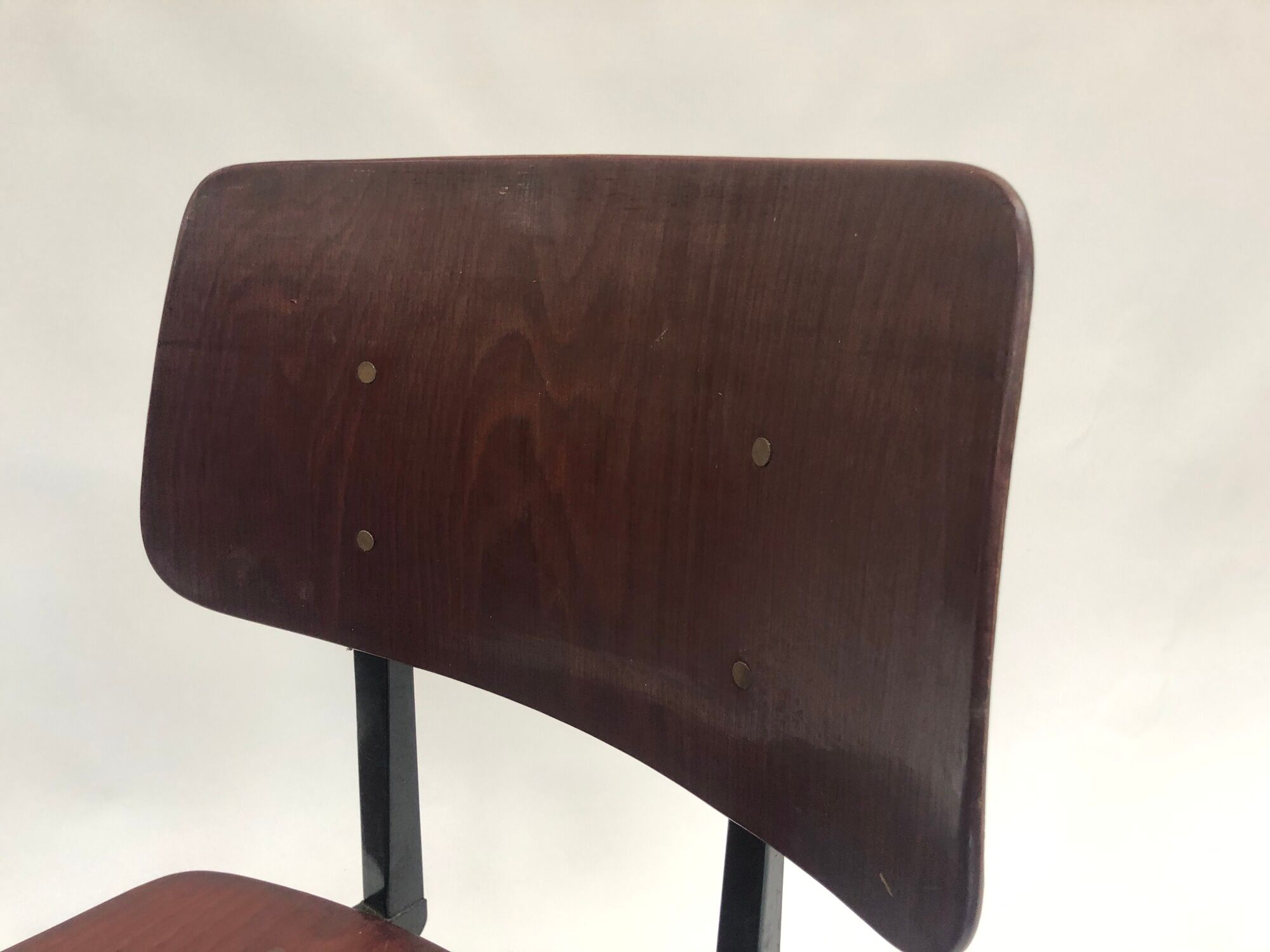 Lot of 4 vintage school chairs Galvanitas S16 Netherlands