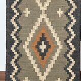 Jute handwoven kilim runner dhurrie rug, 90 x 240 cm handmade