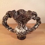 Marius Giuge vase in Vallauris, fat lava ceramic