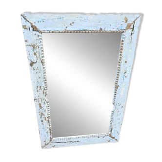 Old Art Deco mirror in Burmese teak
