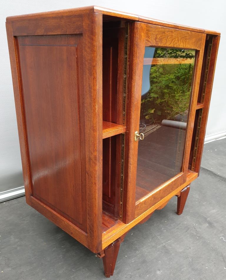 Meuble musique teck art déco pour vinyles