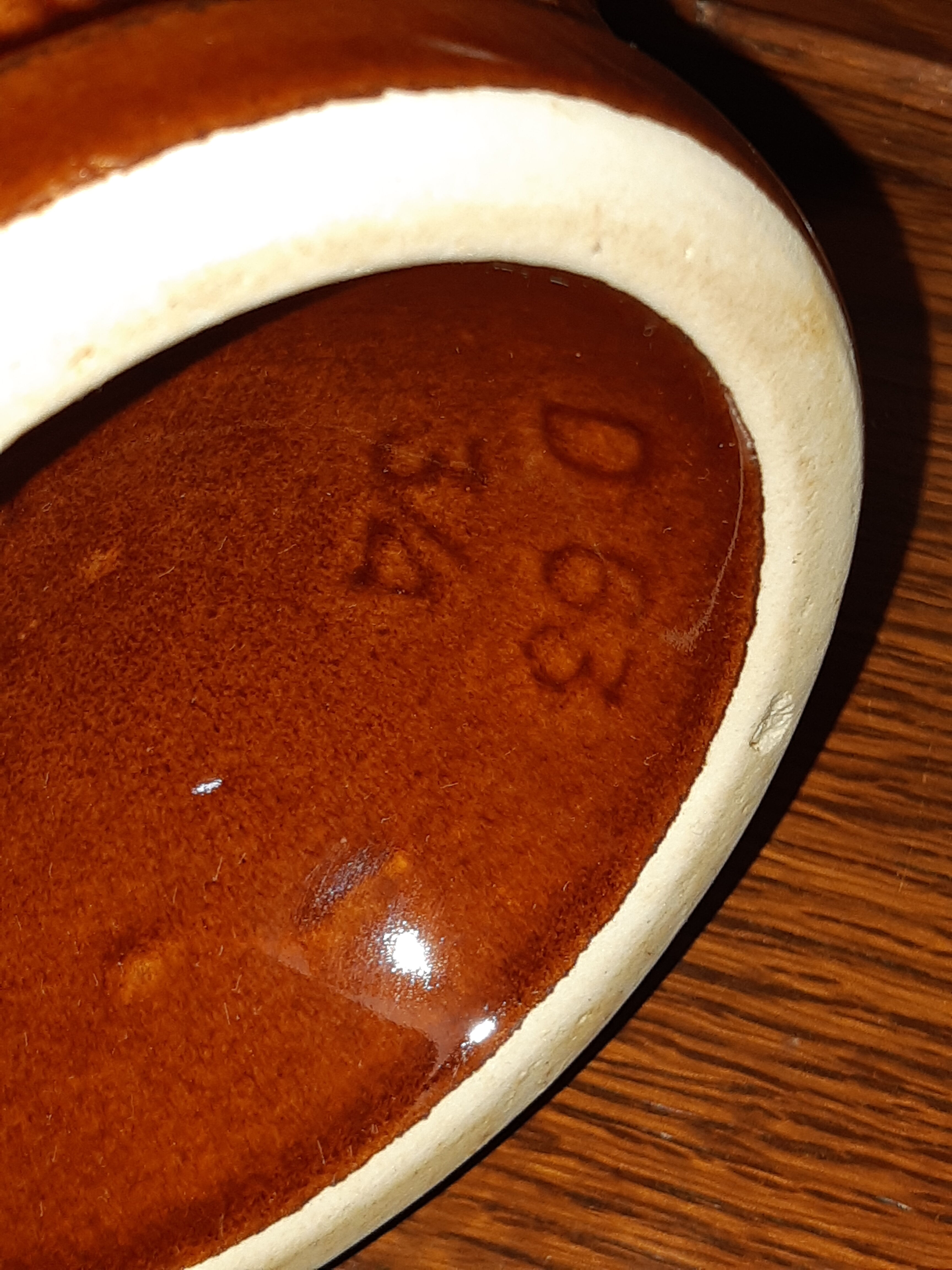 Flaming pitcher-scale ceramic barrel-shaped from the Faiencerie Revol