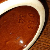 Flaming pitcher-scale ceramic barrel-shaped from the Faiencerie Revol