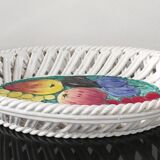 "Intrecciata" vintage fruit dish - Italian ceramic
