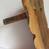 Old footstool in solid wood 19th century
